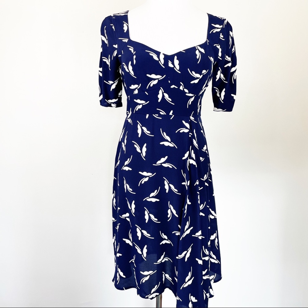 Maeve Fern Ruched Fit and Flare Dress